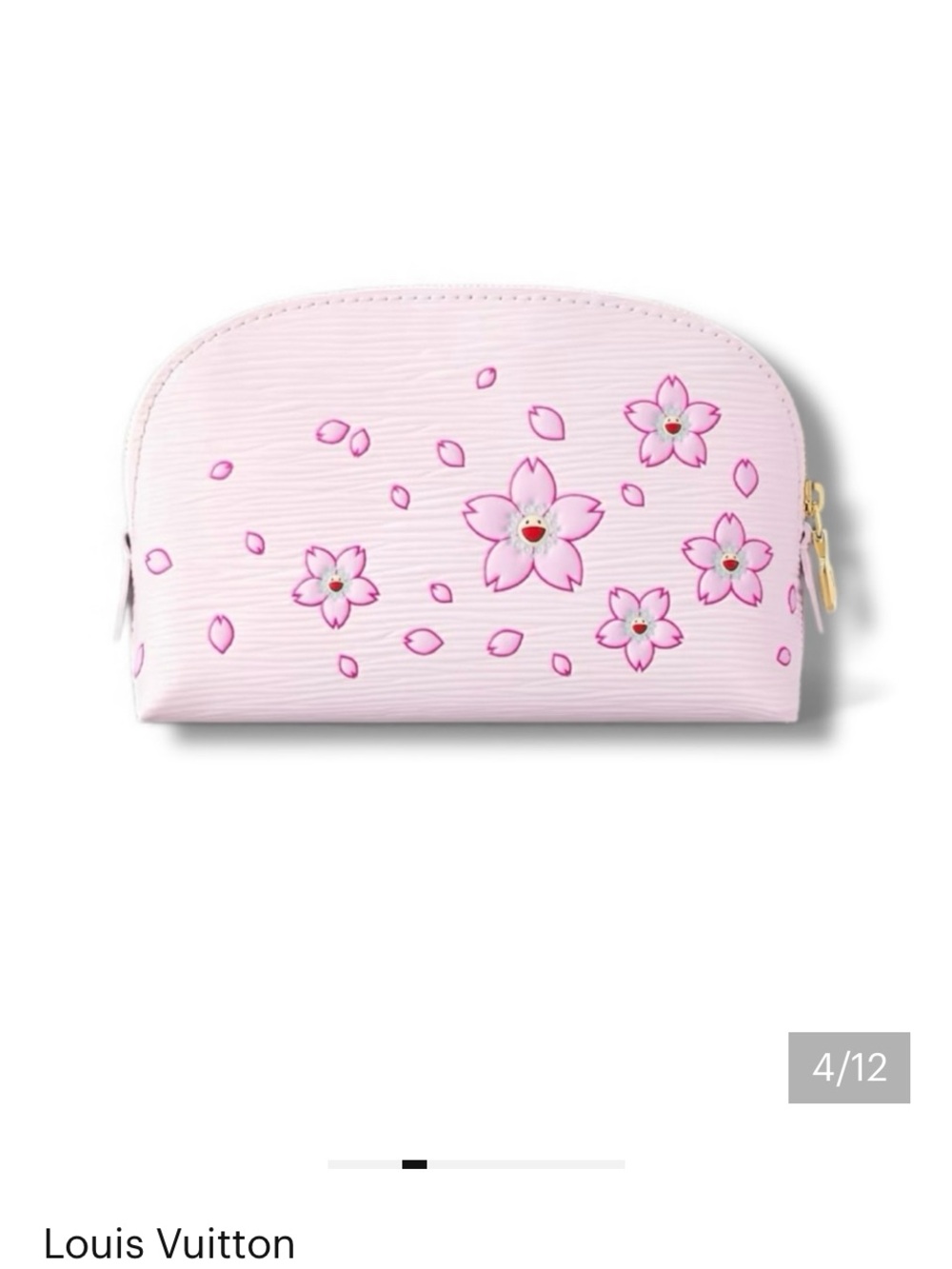 LV x MURAKAMI Epi-grained leather • Cosmetic Pouch Cherry Blossom• SACURA PINK - Picture 5 of 7
